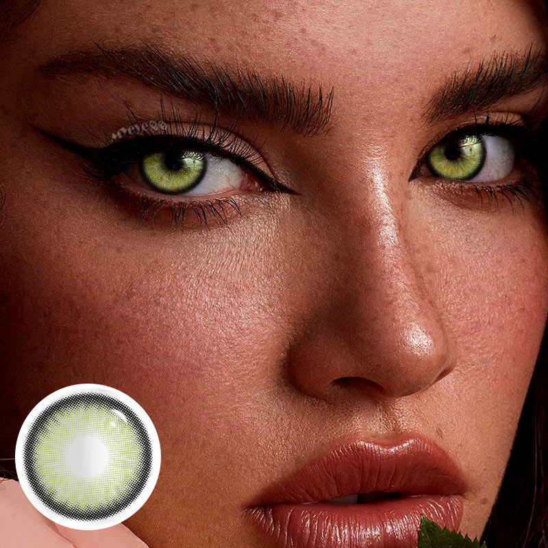 MYEYEBB Norko Green Prescription Colored Contact Lenses - image 2