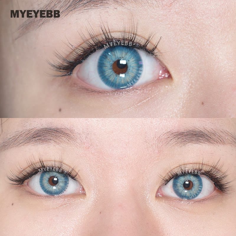 MYEYEBB New York III Blue Prescription Colored Contact Lenses - image 7