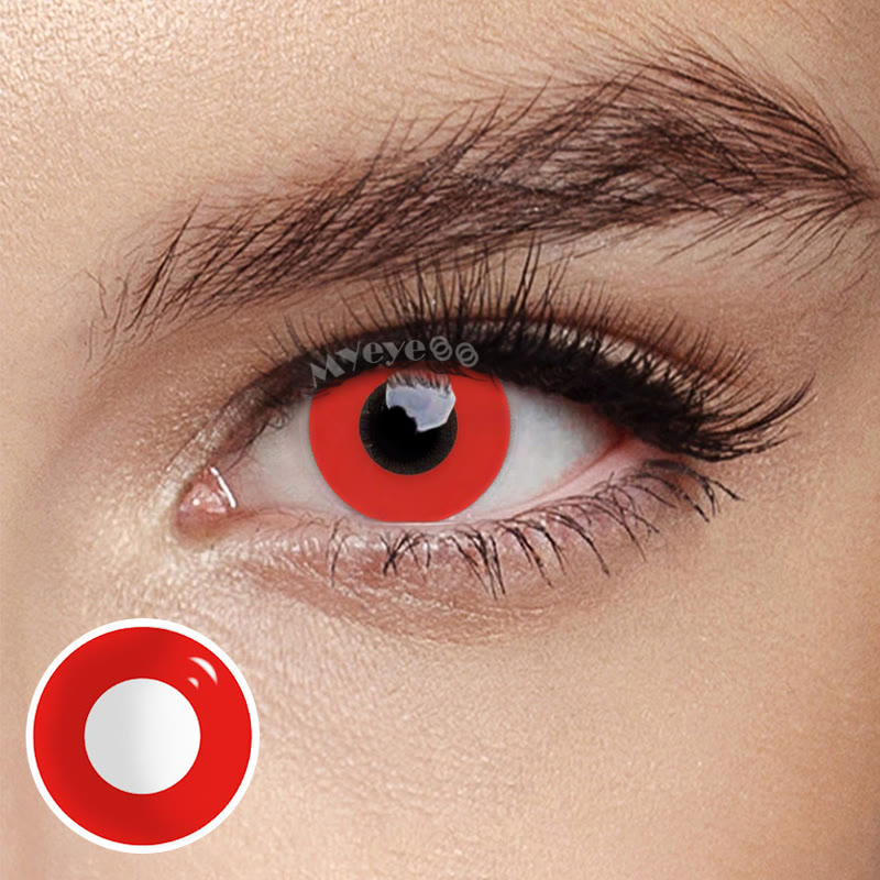 MYEYEBB Vampire Red Block Prescription Cosplay Colored Contact Lenses - image 5