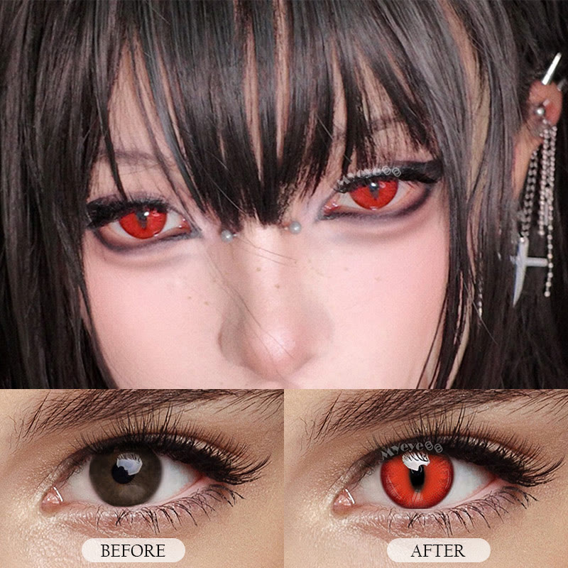 MYEYEBB Dragon Eye Red Cosplay Colored Contact Lenses丨1 Day-4 Pcs - image 6