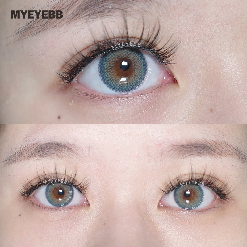 MYEYEBB Deepwater Zone Blue Prescription Colored Contact Lenses - image 5