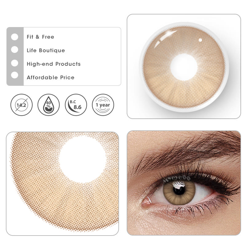 MYEYEBB Iceberg Brown Prescription Colored Contact Lenses - image 4