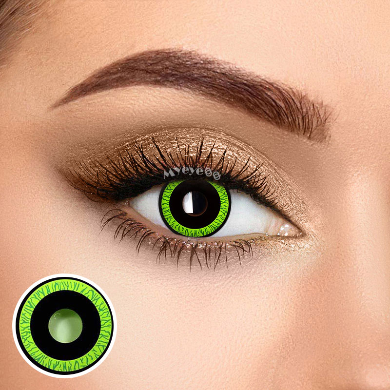 MYEYEBB Nebulos Green Cosplay Colored Contact Lenses - Nebulos Green - 0.00 - YS36-2 - image 15
