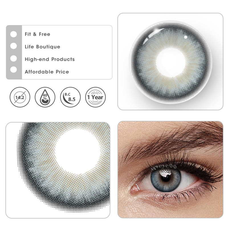 MYEYEBB Foxy Dark Grey  Colored Contact Lenses - image 9