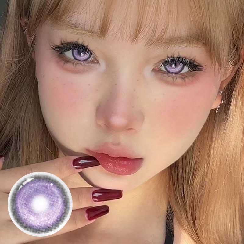MYEYEBB Cyber Violet Prescription Cosplay Colored Contact Lenses - image 7