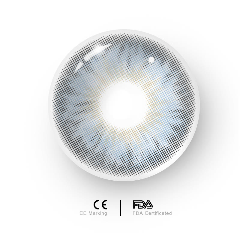 MYEYEBB Tiny Iris Blue Large Pupil Prescription Colored Contact Lenses - image 5