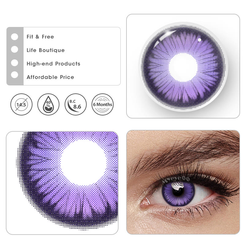 MYEYEBB Butterfly Petal Violet Prescription Colored Contact Lenses丨6 Months - image 8