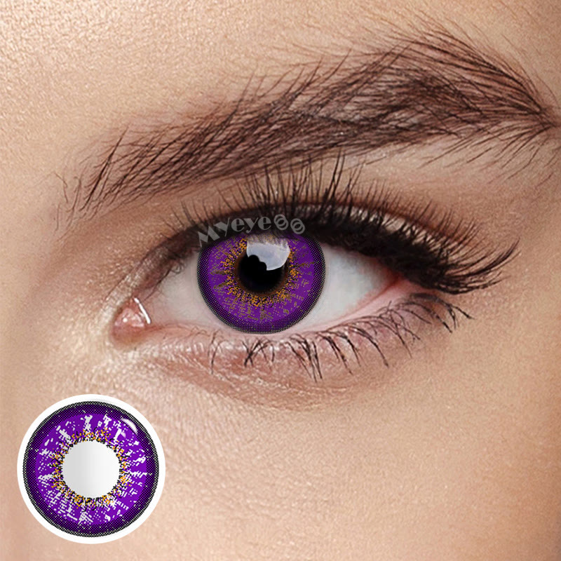 MYEYEBB Genshin Impact Purple Prescription Cosplay Colored Contact Lenses - image 2