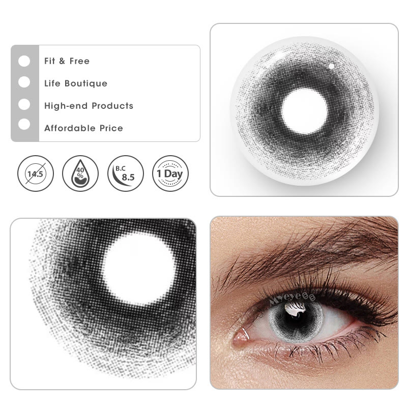 MYEYEBB Midnight Mist Black Prescrition Cosplay Colored Contact Lenses - image 7