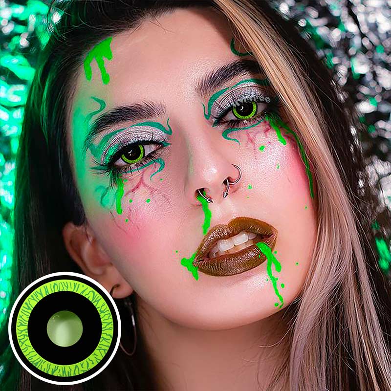 MYEYEBB Nebulos Green Cosplay Colored Contact Lenses - image 6