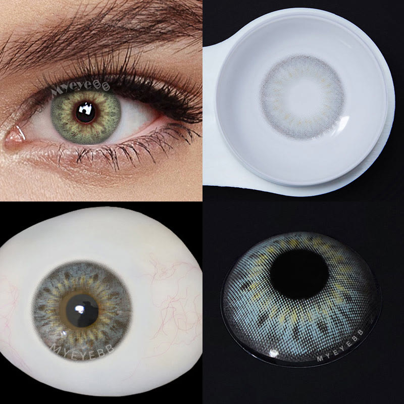 MYEYEBB DNA Taylor II Green Prescription Colored Contact Lenses - image 7