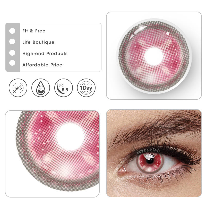 MYEYEBB Stitch Button Pink Cosplay Colored Contact Lenses丨1 Day - image 8