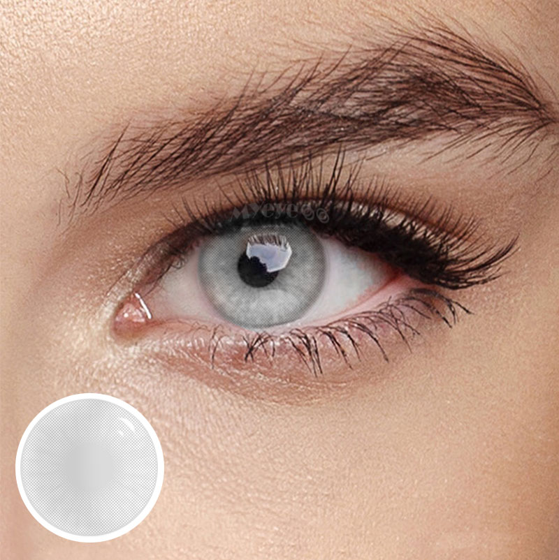 MYEYEBB Hid II Ice Prescription Colored Contact Lenses - ICE Grey II - -8.00 - FA71_4 LC - image 1