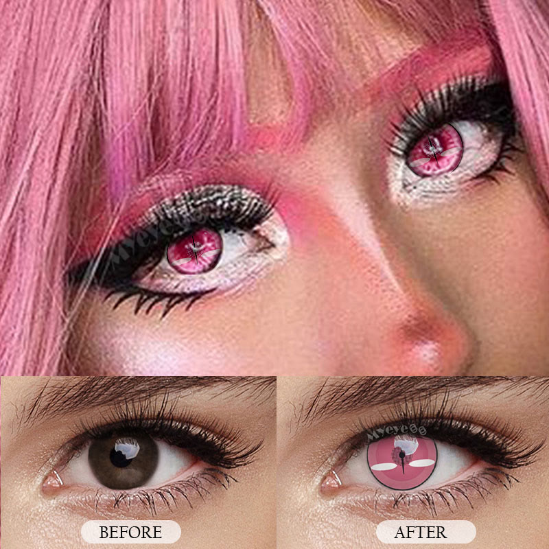 MYEYEBB Blind Nezuko Demon Prescription Cosplay Colored Contact Lenses - image 6