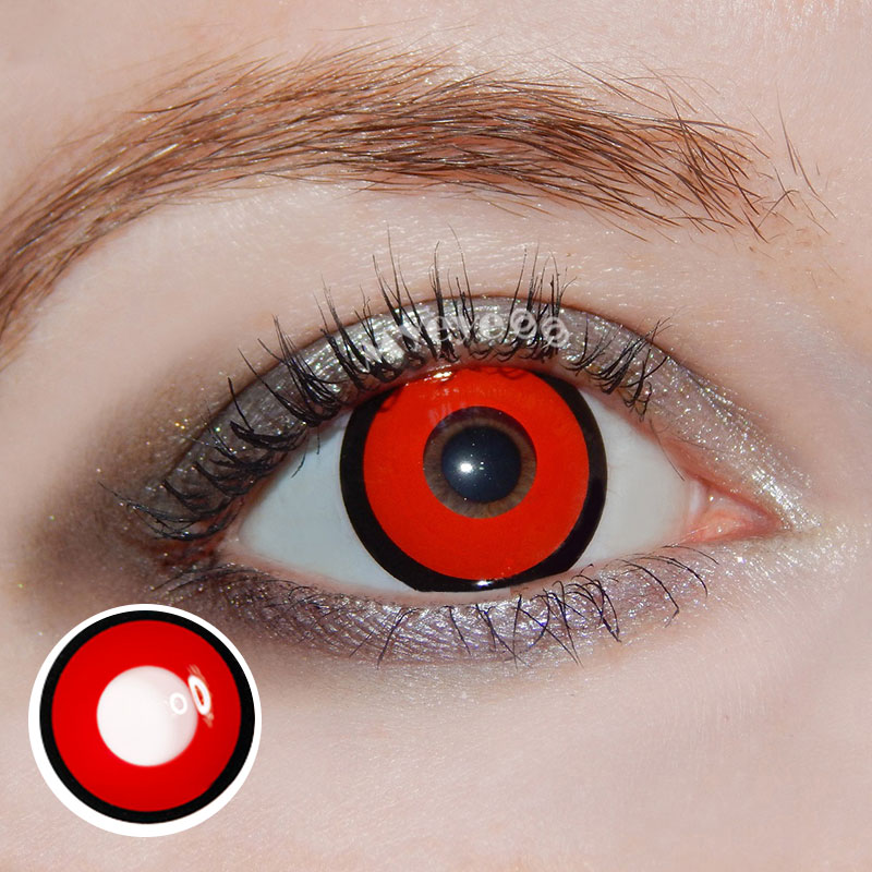 MYEYEBB Manson Red Prescription Cosplay Colored Contact Lenses - image 5