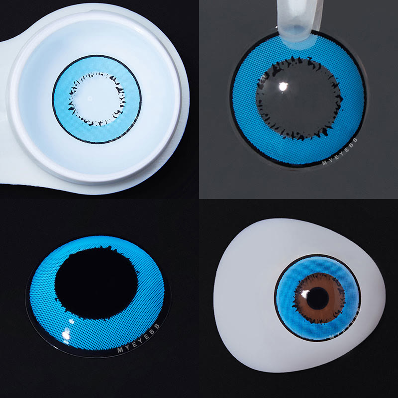 MYEYEBB Elements Blue Prescription Cosplay Colored Contact Lenses  - image 4