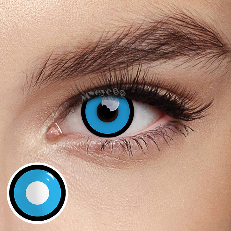MYEYEBB Blue Manson Prescription Cosplay Colored Contact Lenses  - Blue Manson - -8.00 - RY208 - image 2