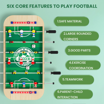 Multifunctional wooden football game table