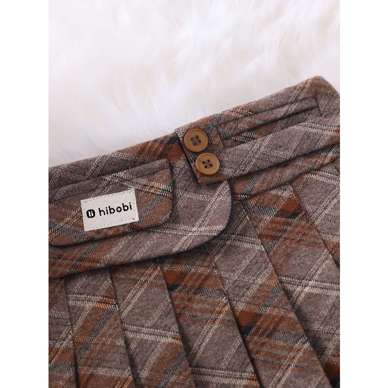 Girls Tennis Skort Athletic Skort Butterfly Flowy Skorts for Kids Shorts Brown Stripe