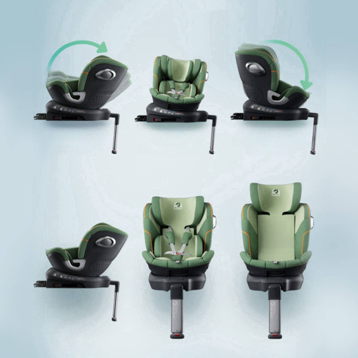 360° Rotating Baby Safety Car Seat (Newborn to 12Y)