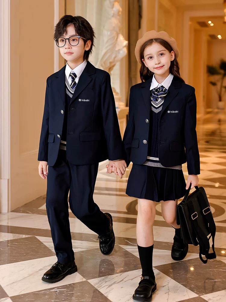 Hibobi Marvelous World Boys' Formal Slim Fit Suit Set, Adjustable Waist