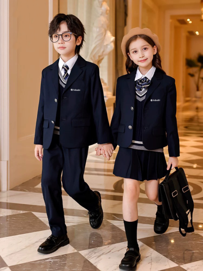 Hibobi Marvelous World Boys' Formal Slim Fit Suit Set, Adjustable Waist