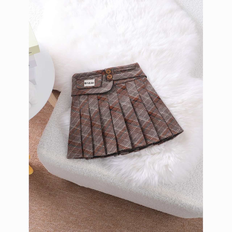 Girls Tennis Skort Athletic Skort Butterfly Flowy Skorts for Kids Shorts Brown Stripe