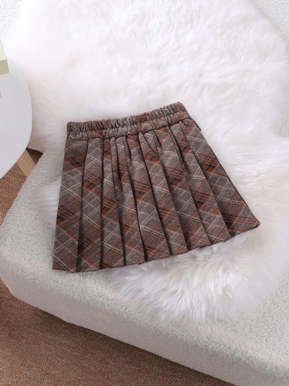 Girls Tennis Skort Athletic Skort Butterfly Flowy Skorts for Kids Shorts Brown Stripe