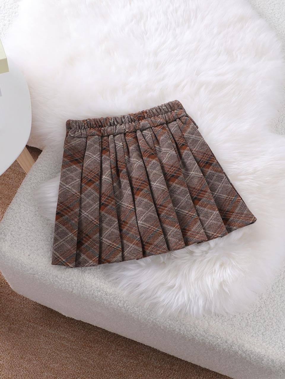 Girls Tennis Skort Athletic Skort Butterfly Flowy Skorts for Kids Shorts Brown Stripe
