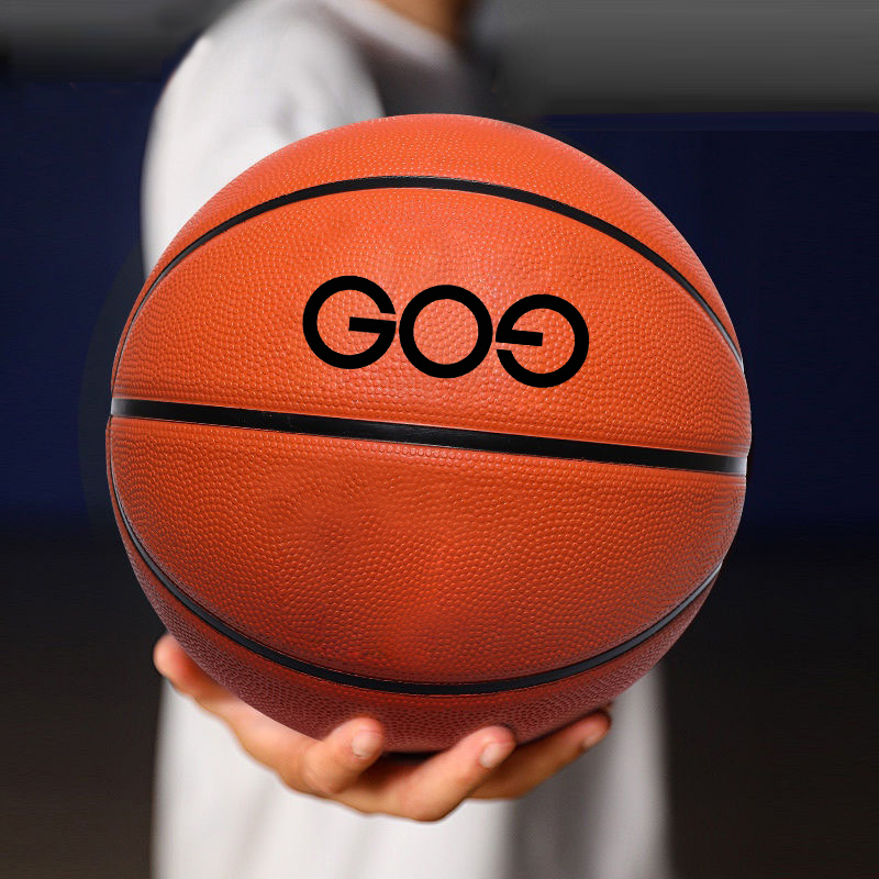 GO9 Kid-size Basketball Rubber- Leather, Indoor-Outdoor-Pool with Pump