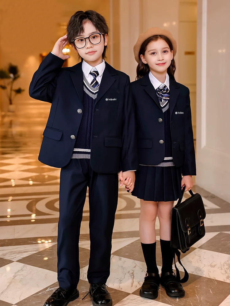 Hibobi Marvelous World Boys' Formal Slim Fit Suit Set, Adjustable Waist