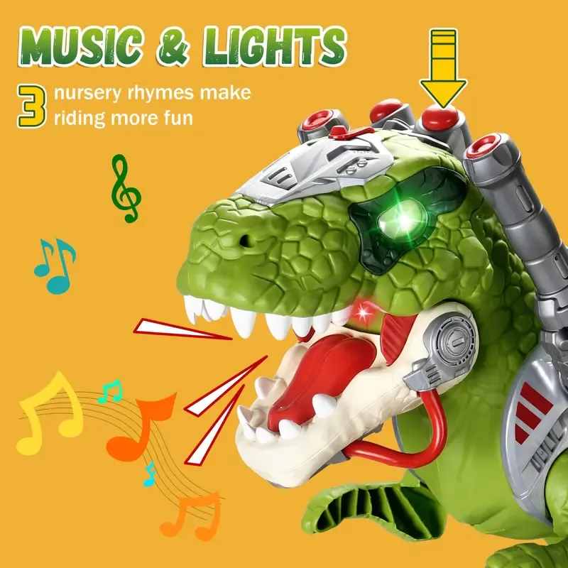 Dinosaur Ride On Toy Car for Kids