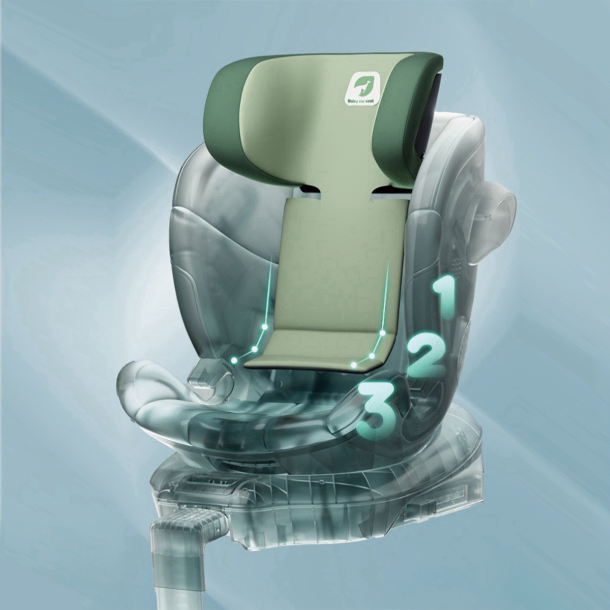 360° Rotating Baby Safety Car Seat (Newborn to 12Y)