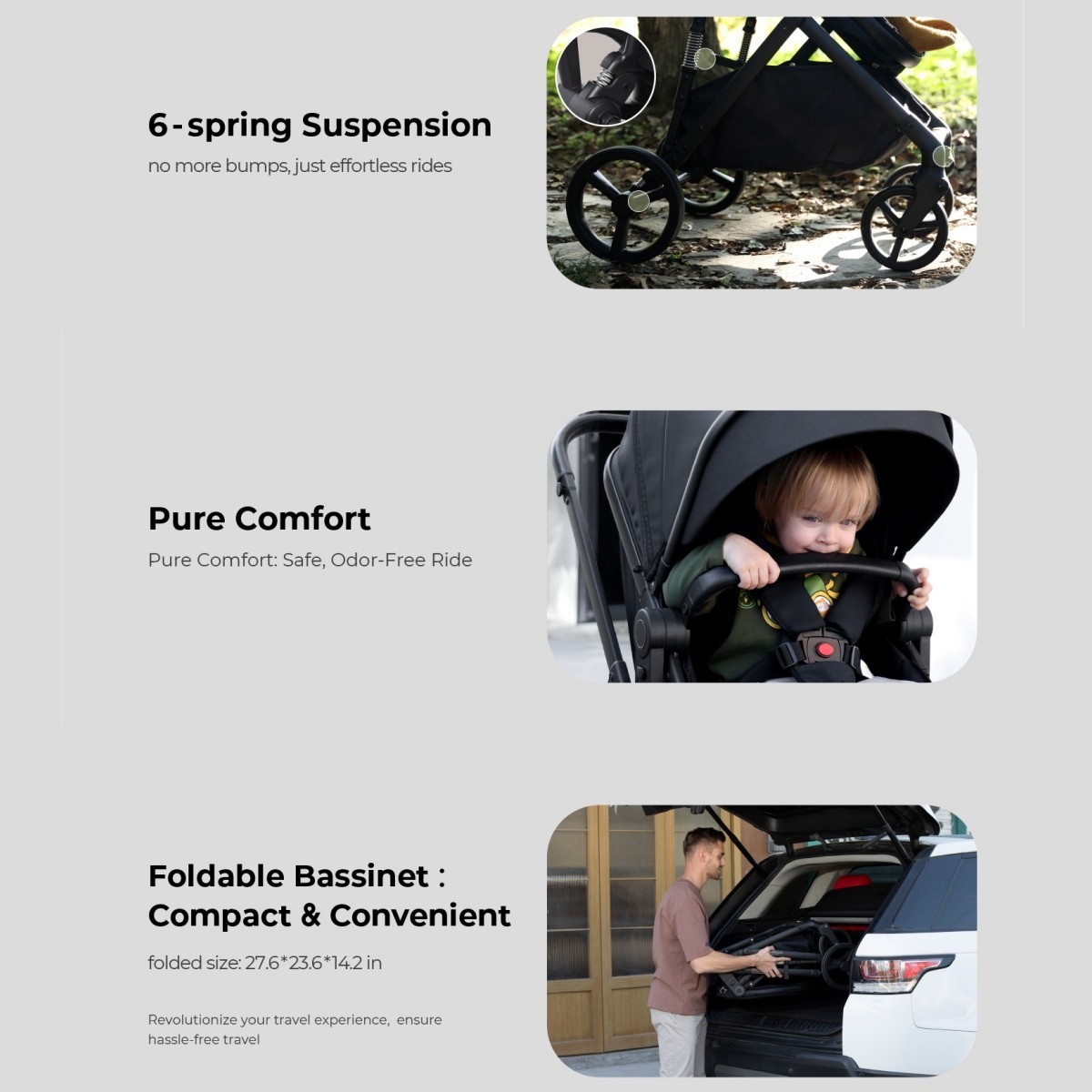 Baby Stroller with Carrying Basket