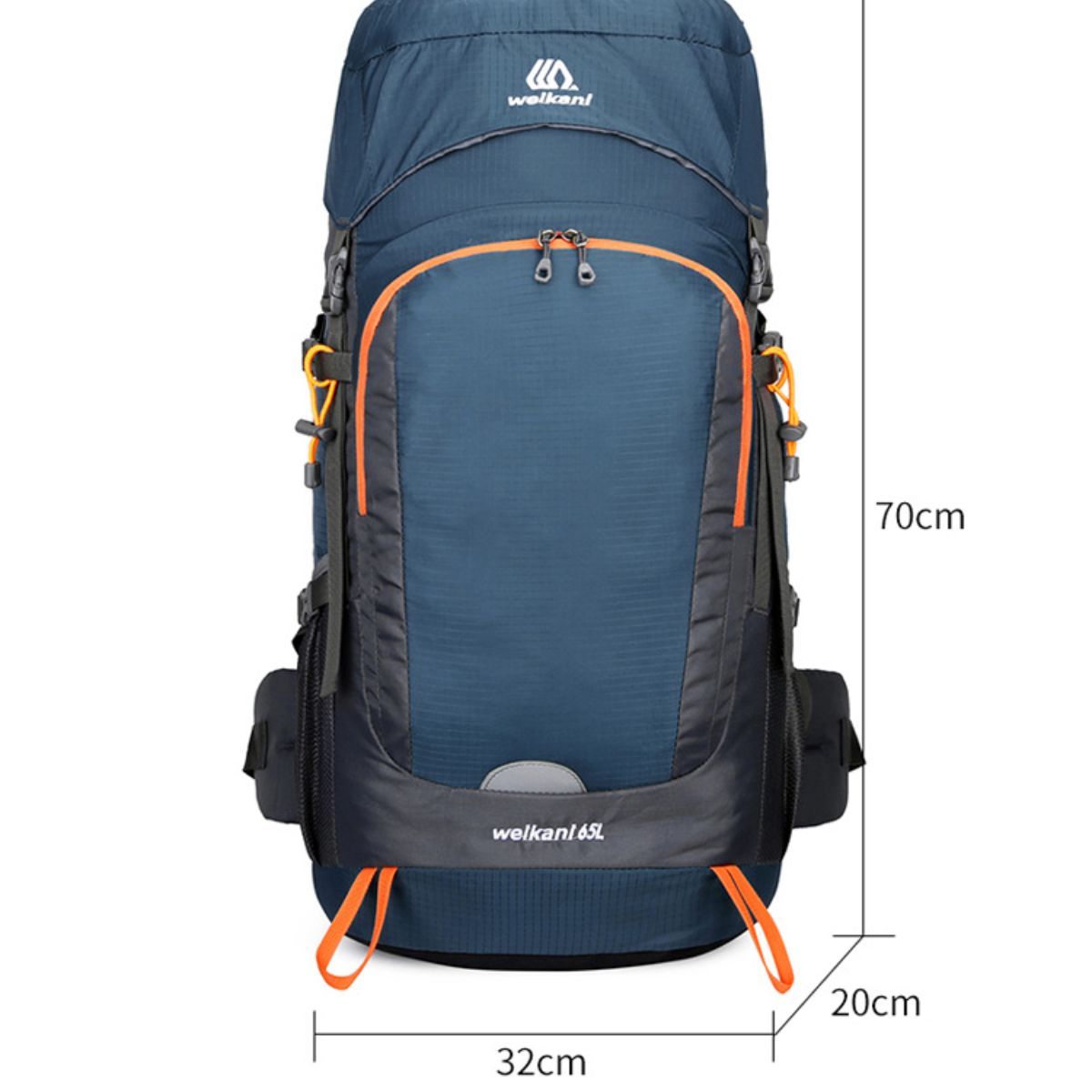 New mountaineering bag outdoor sports backpack nylon hiking camping backpack 55+10L with rain cover