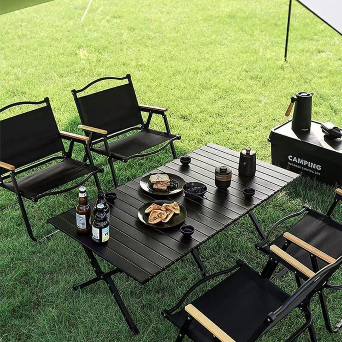 Portable outdoor folding table