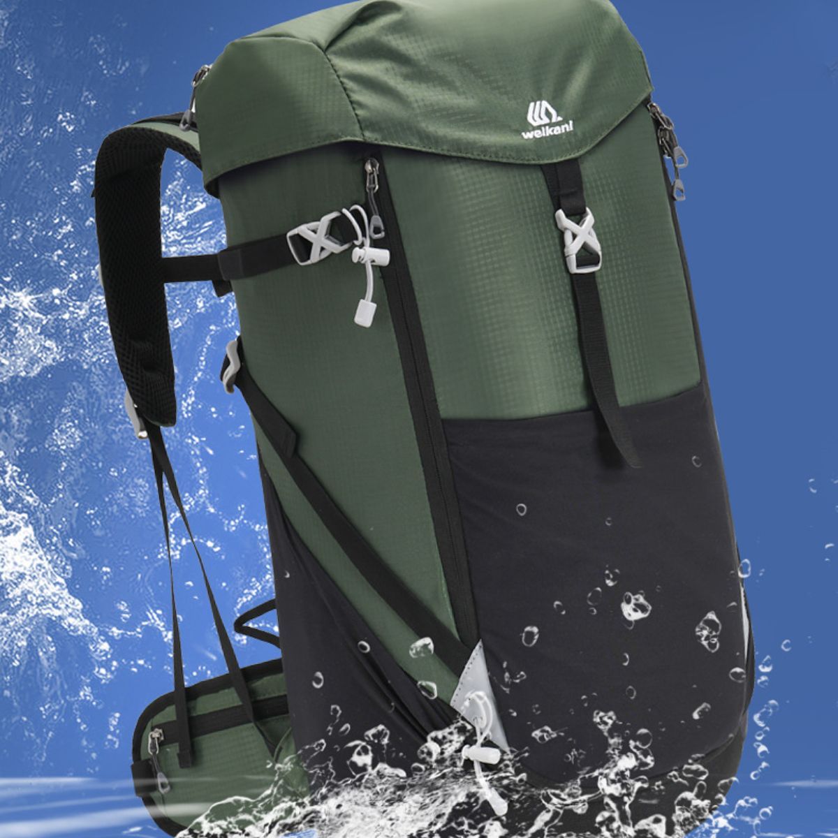 Weikani new outdoor sports mountaineering bag camping backpack Oxford cloth travel backpack 50L large rucksack-Hibobi Premium