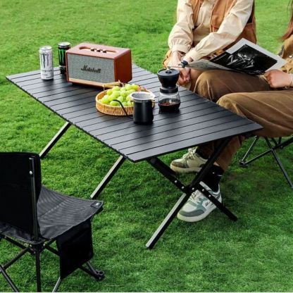 Portable outdoor folding table
