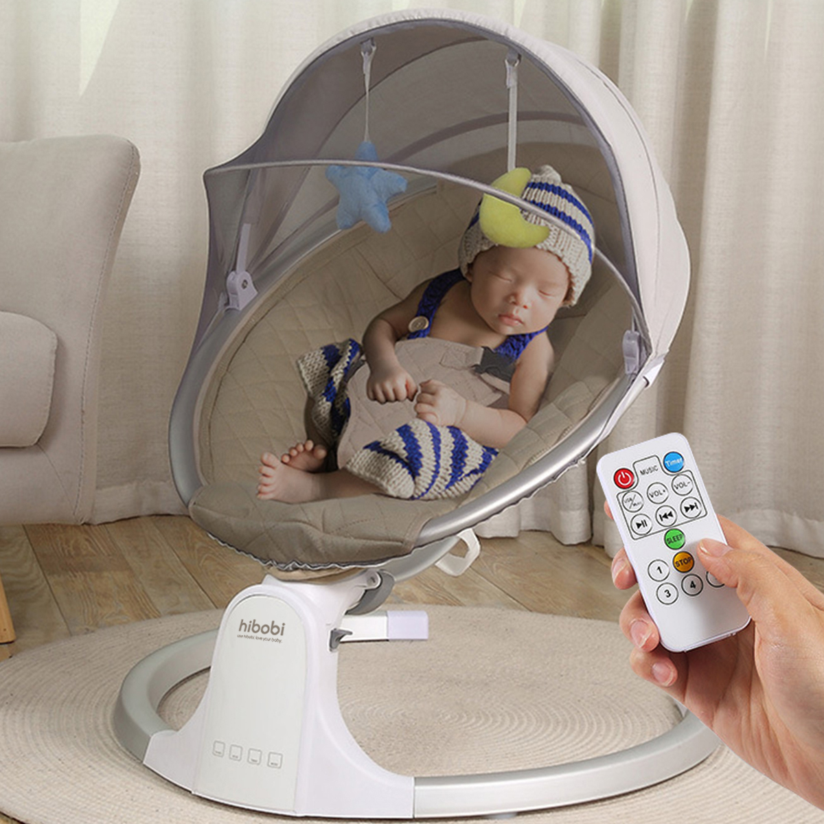 Baby soothing smart electric rocking chair