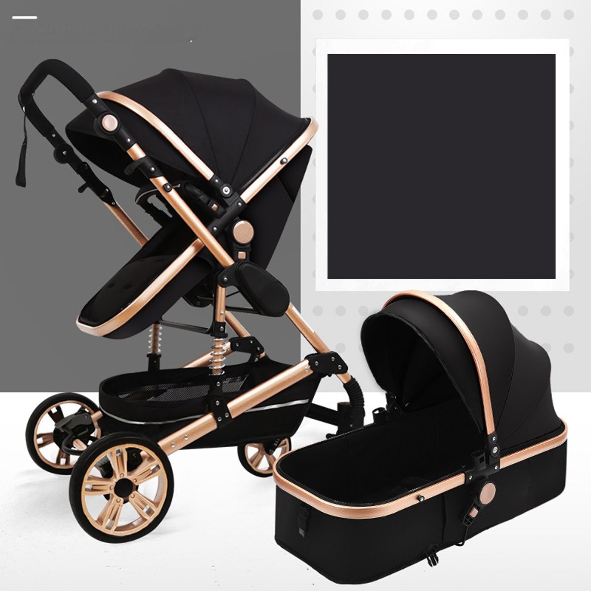  Light folding shock-absorbing  baby stroller