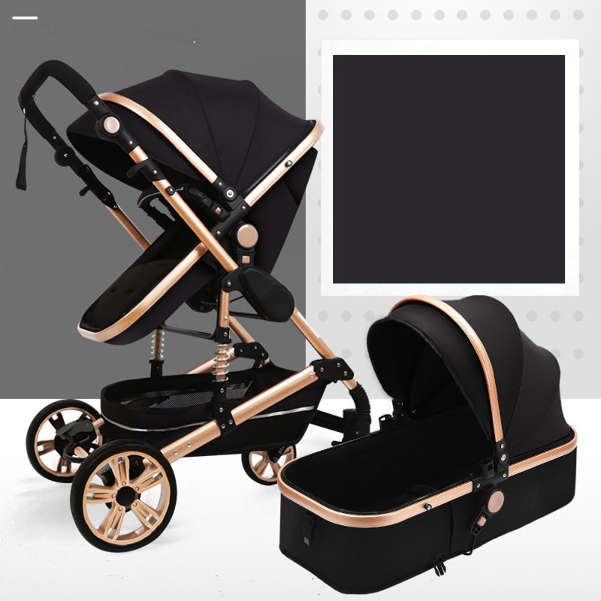  Light folding shock-absorbing  baby stroller
