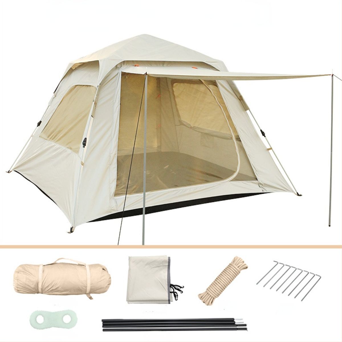 Portable fully automatic camping tent