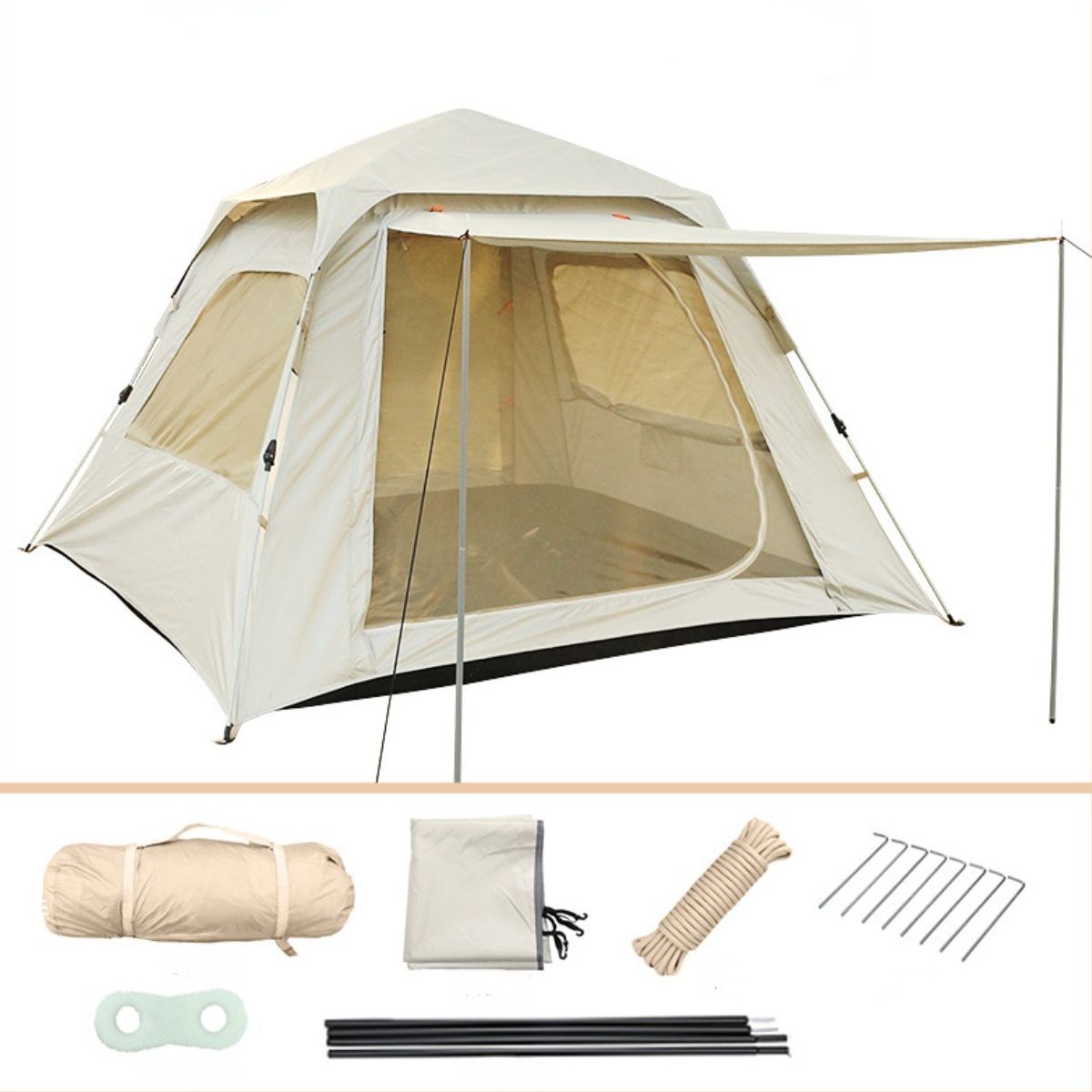 Portable fully automatic camping tent