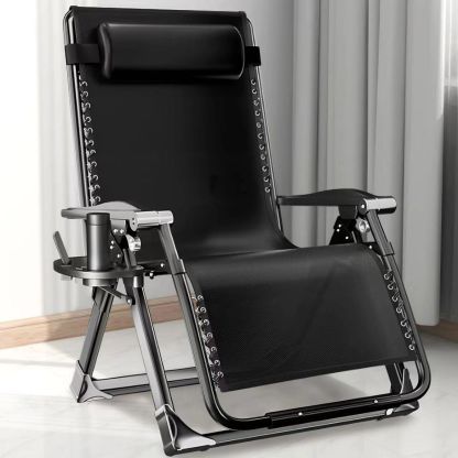 Outdoor balcony home leisure nap folding chair sunbathing office lazy back recliner