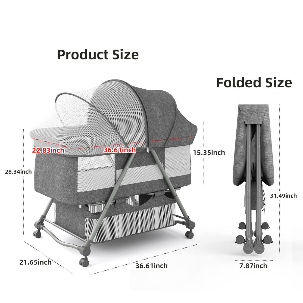 Portable removable crib foldable height adjustable splicing large baby bed 