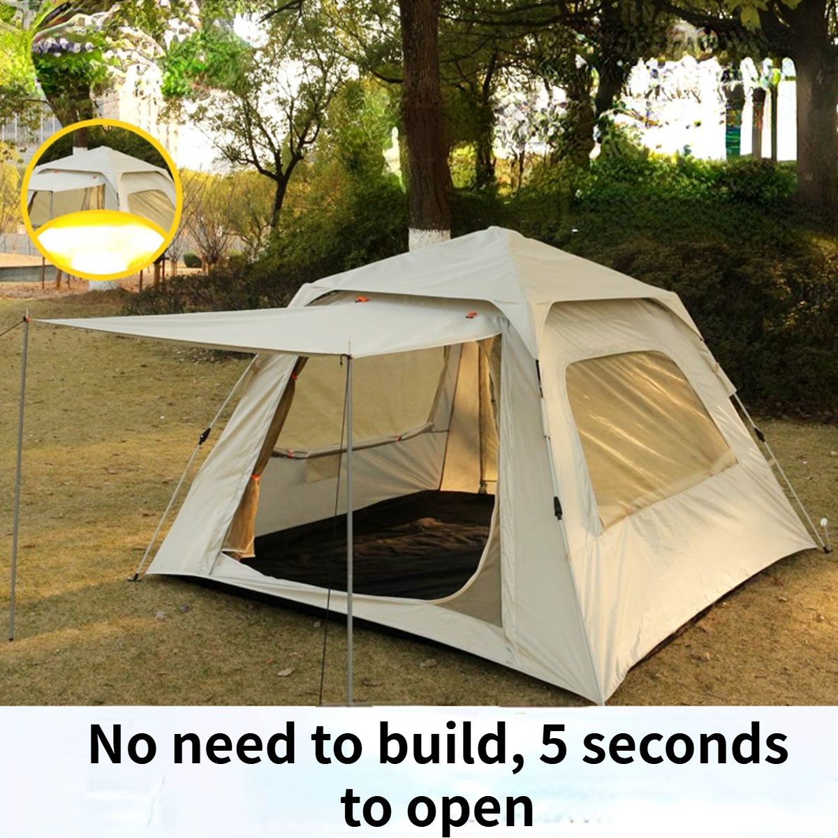 Portable fully automatic camping tent