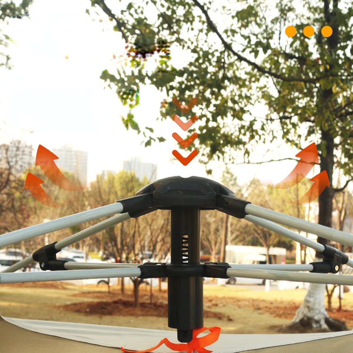 Portable fully automatic camping tent