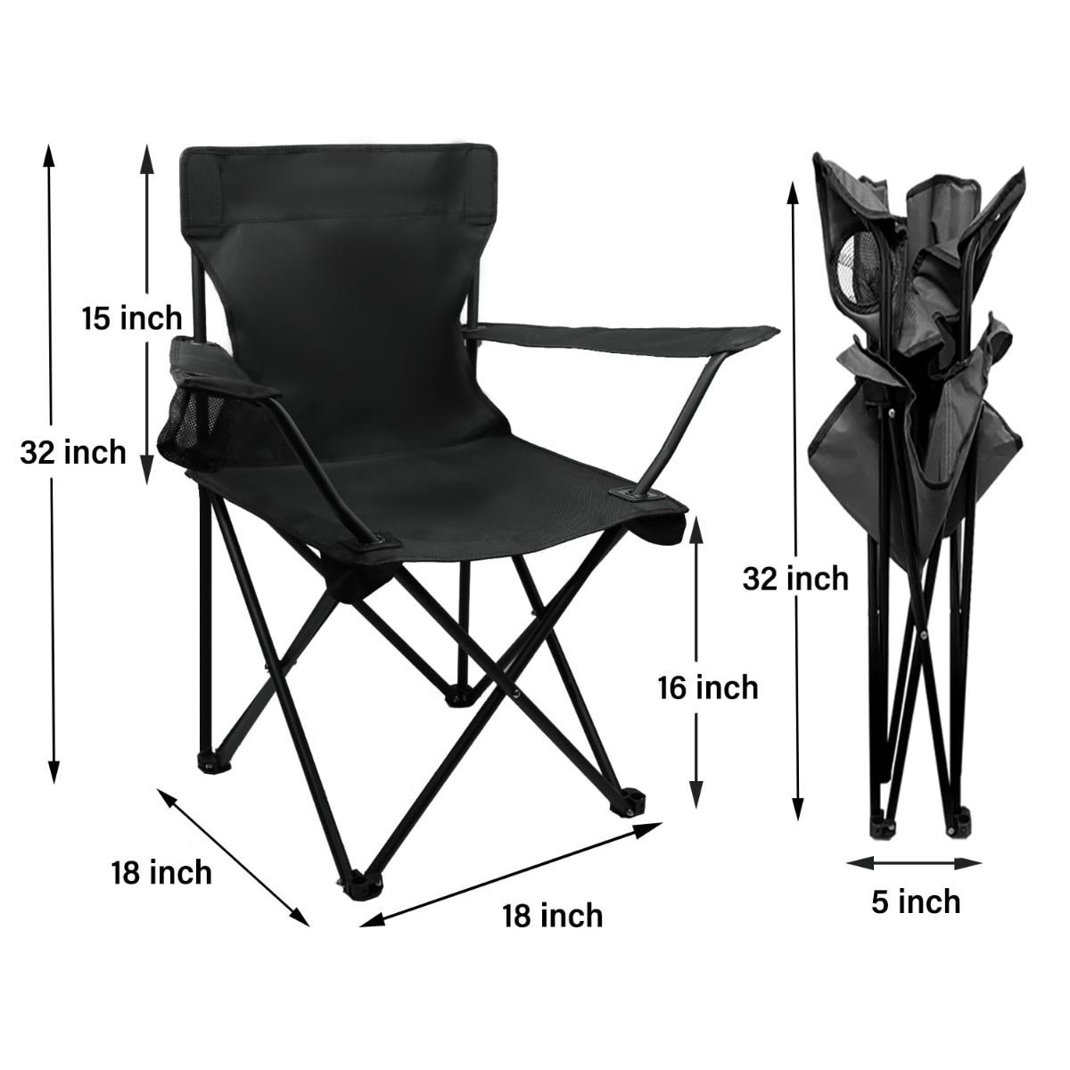 Outdoor folding chairs Camping backrest Portable tables and chairs Camping chairs Fishing folding chairs Armrests Beach chairs-Hibobi Premium