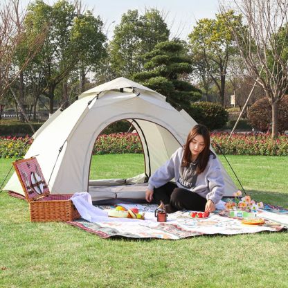 Outdoor picnic double door automatic tent