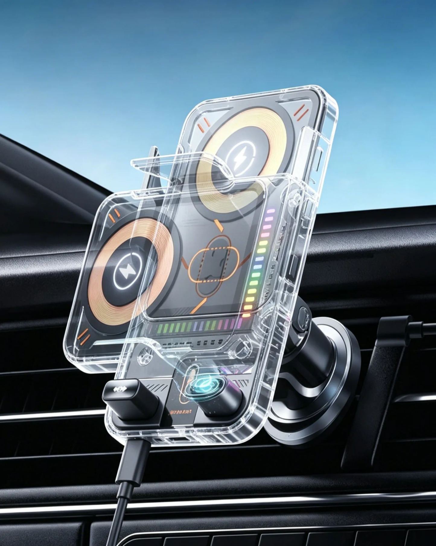 Wireless fast charging car phone holder